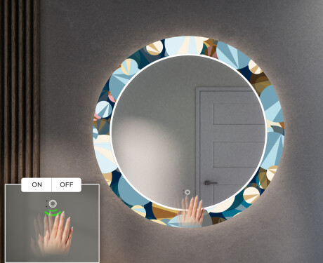 Oglinda cu LED rotunda decorativa perete hol - Ball #5