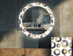 Rotunda oglinda LED decorativa perete salon - Donuts