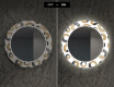 Rotunda oglinda LED decorativa perete salon - Donuts #7