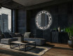 Rotunda moderna oglinzi decorative cu leduri perete salon - Lines #12