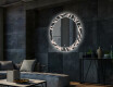 Rotunda moderna oglinzi decorative cu leduri perete salon - Lines #2