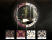 Rotunda moderna oglinzi decorative cu leduri perete salon - Lines #6