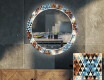 Rotunda oglinda LED decorativa perete salon - Color Triangles #1