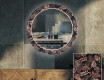 Rotunda moderna oglinzi decorative cu leduri perete salon - Jungle #1