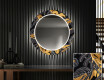 Rotunda decoratiune oglinda cu LED hol moderna - Autumn Jungle