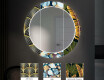 Rotunda decoratiune oglinda cu LED hol moderna - Autumn Jungle #6