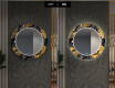 Rotunda decoratiune oglinda cu LED hol moderna - Autumn Jungle #7