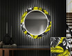 Oglinda cu LED rotunda decorativa perete hol - Gold Jungle #1