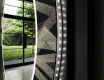 Rotunda oglinda LED decorativa perete salon - Dotted Triangles #11