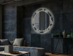 Rotunda oglinda LED decorativa perete salon - Dotted Triangles #2