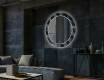 Rotunda moderna oglinzi decorative cu leduri perete salon - Dark Wave #2