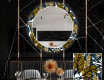 Rotunda moderna oglinzi decorative cu leduri pentru sala de mese - Colorful Leaves