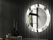 Oglinda cu LED rotunda decorativa perete hol - Waves #2