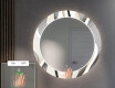 Oglinda cu LED rotunda decorativa perete hol - Waves #5
