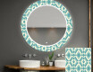 Rotunda oglinda baie cu leduri decorativa perete - Abstract Seamless #1