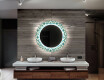 Rotunda oglinda baie cu leduri decorativa perete - Abstract Seamless #12