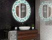 Rotunda oglinda baie cu leduri decorativa perete - Abstract Seamless #2
