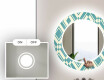 Rotunda oglinda baie cu leduri decorativa perete - Abstract Seamless #4