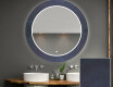 Baie decoratiune rotunda oglinda cu LED moderna  - Blue Drawing #1