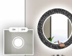 Rotunda oglinda baie cu leduri decorativa perete - Dotts #4