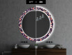 Baie decoratiune rotunda oglinda cu LED moderna - Elegant Flowers #7