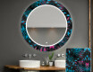Baie decoratiune rotunda oglinda cu LED moderna - Fluo Tropic #1
