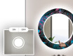 Baie decoratiune rotunda oglinda cu LED moderna - Fluo Tropic #4