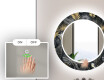 Baie decoratiune rotunda oglinda cu LED moderna  - Goldy Palm #5