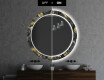 Baie decoratiune rotunda oglinda cu LED moderna  - Goldy Palm #7