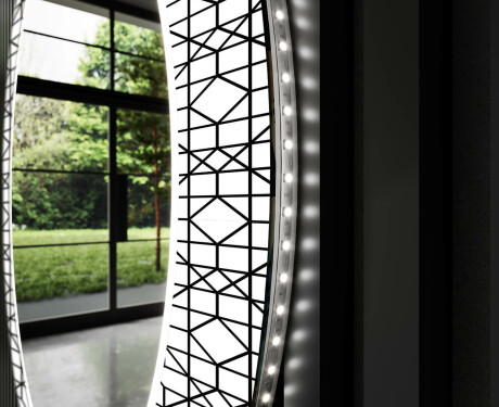 Baie decoratiune rotunda oglinda cu LED moderna - Industrial #11
