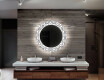 Baie decoratiune rotunda oglinda cu LED moderna - Industrial #12