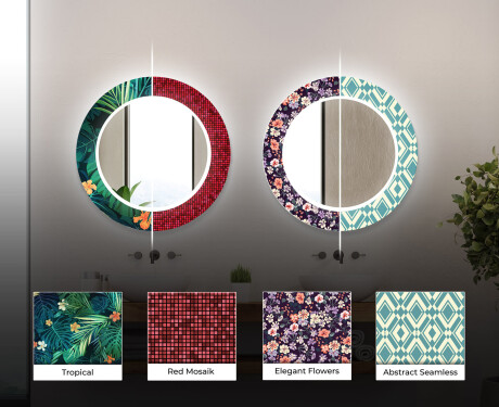 Baie decoratiune rotunda oglinda cu LED moderna - Industrial #6