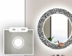 Rotunda oglinda baie cu leduri decorativa perete - Letters #4