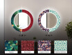 Rotunda oglinda baie cu leduri decorativa perete - Letters #6
