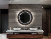 Rotunda oglinda baie cu leduri decorativa perete - Ornament #12