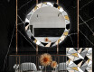 Rotunda oglinda LED decorativa pentru sala de mese - Marble Pattern #1