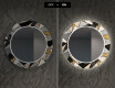 Rotunda oglinda LED decorativa pentru sala de mese - Marble Pattern #7