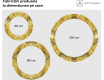 Oglinda cu LED rotunda decorativa perete hol - Gold Triangles #2