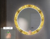Oglinda cu LED rotunda decorativa perete hol - Gold Triangles #5