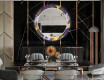 Rotunda moderna oglinzi decorative cu leduri pentru sala de mese - Round Stamp #12