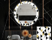 Rotunda moderna oglinzi decorative cu leduri pentru sala de mese - Geometric Patterns #1