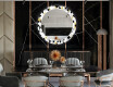 Rotunda moderna oglinzi decorative cu leduri pentru sala de mese - Geometric Patterns #12