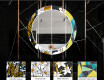 Rotunda moderna oglinzi decorative cu leduri pentru sala de mese - Geometric Patterns #6
