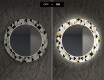 Rotunda moderna oglinzi decorative cu leduri pentru sala de mese - Geometric Patterns #7