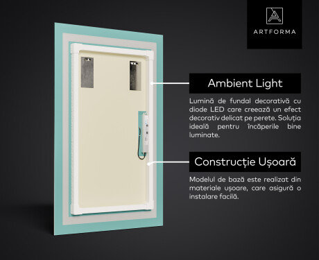 Oglinda cu LED hol moderna verticala L11 #3