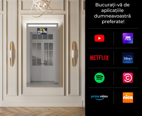 Oglinda cu leduri verticala mari de perete L12 #2