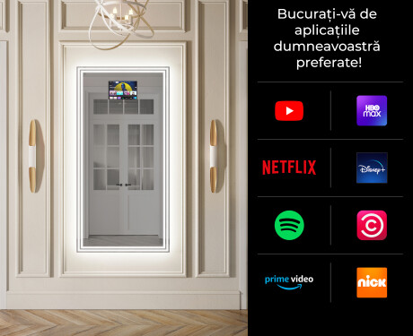 Oglinda cu leduri verticala mari de perete L57 #2