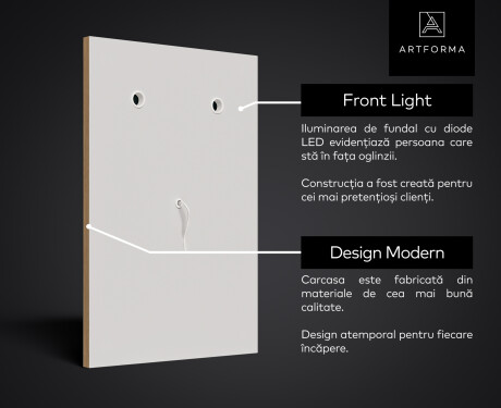 Oglinda cu LED hol moderna verticala L12 #6
