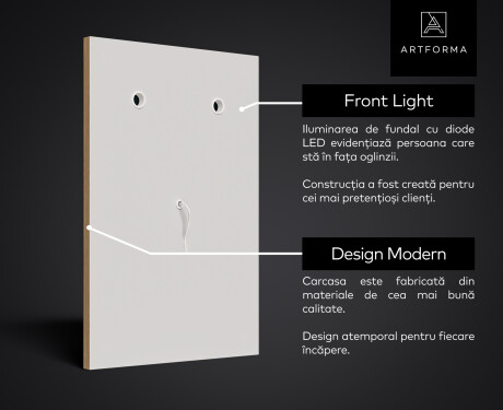Oglinda cu LED hol moderna verticala L15 #5