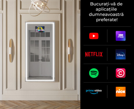 Oglinda cu leduri verticala mari de perete L49 #2